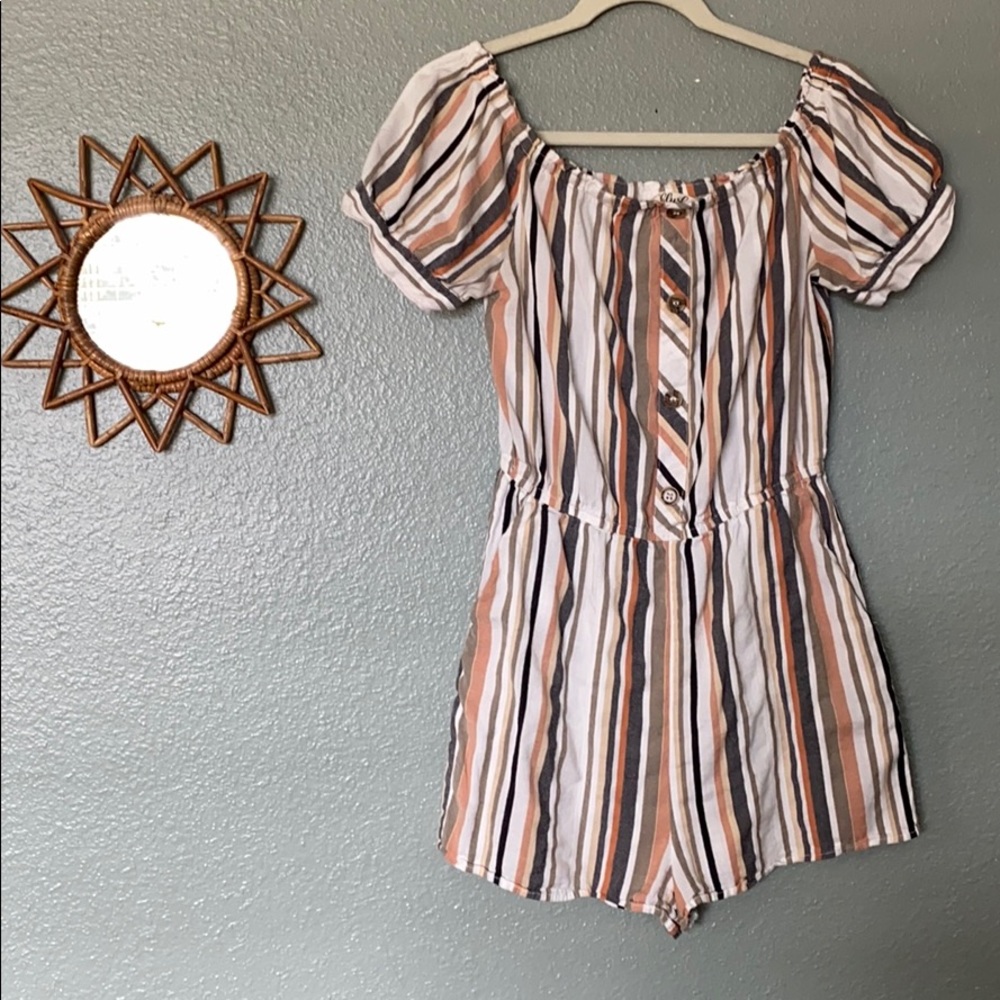 Blush Striped Romper